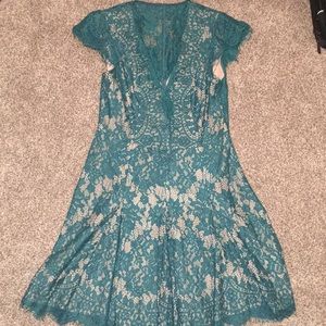 Free people turquoise lace dress